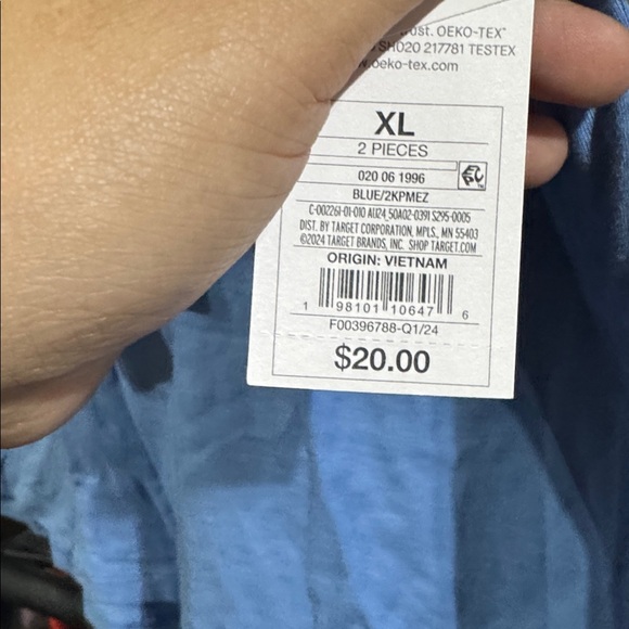 Size XL Auden Jersey pajama short set - Picture 3 of 5